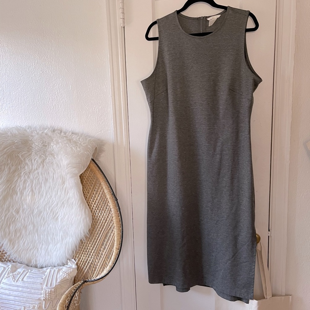 Midi Length Charcoal Dress